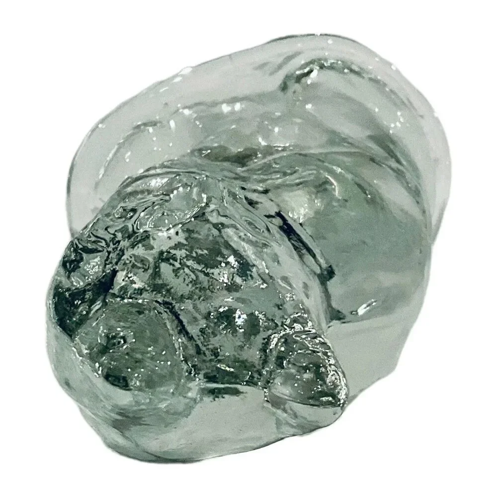 Art Glass Persian Long Haired Cat Figurine Figure Paperweight 3.75” x 3”